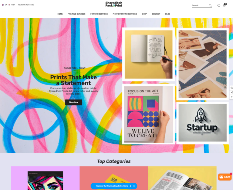 ShoreditchPrint.co.uk – Print Services SEO & Conversion Optimisation